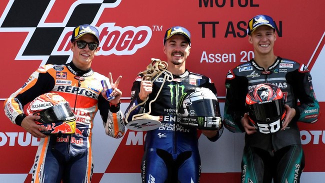 Pebalap Repsol Honda Marc Marquez merasa seperti meraih kemenangan meski dikalahkan Maverick Vinales pada balapan MotoGP Belanda 2019.