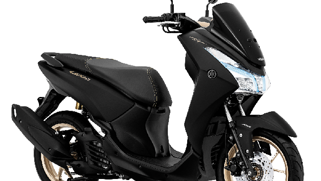 Yamaha memberikan penyegaran buat Lexi dengan pilihan warna baru dan aksentuasi emas di beberapa bagian.