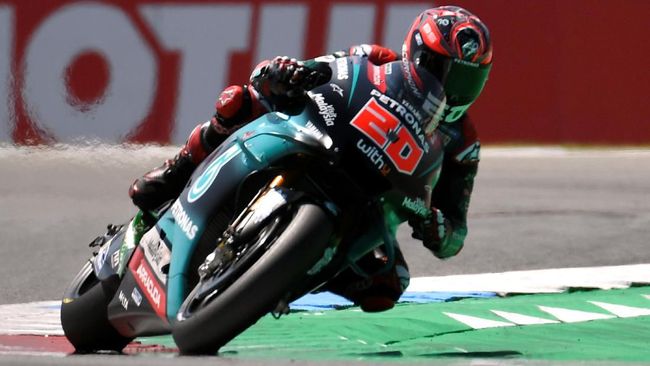 Quartararo Tercepat di FP3 MotoGP Inggris, Rossi Kedua