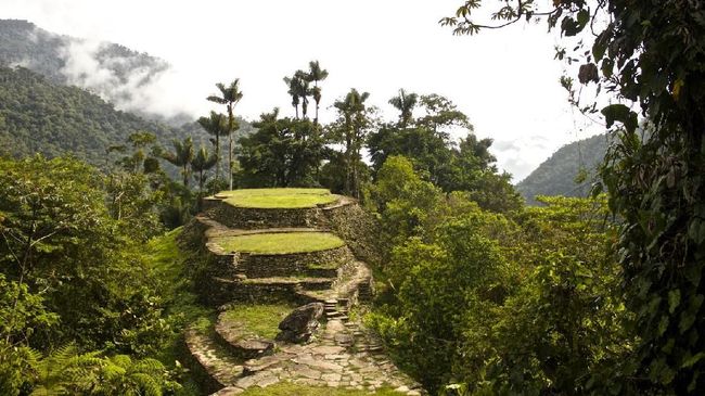 Ciudad Perdida terletak di pedalaman hutan kawasan pegunungan Sierra Nevada de Santa Marta.