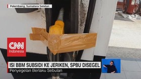 VIDEO: Isi BBM Subsidi ke Jeriken, SPBU Disegel