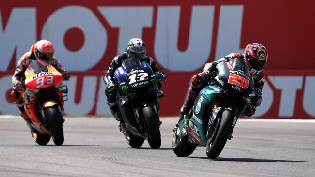 Hasil FP1 MotoGP Inggris: Quartararo Kalahkan Marquez Fabio Quartararo mengalahkan Marc Marquez pada latihan bebas pertama (free practice) pertama MotoGP Inggris 2019 di Sirkuit Silverstone, Jumat (23/8).