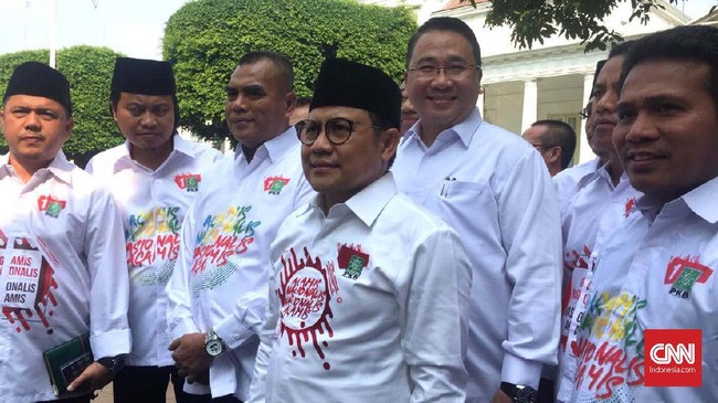 Ketua PKB Muhaimin Iskandar membawa Ketua DPW PKB se-Indonesia ke Istana Negara, untuk mengucapkan selamat atas kemenangan di Pilpres 2019.