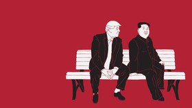 INFOGRAFIS: Celoteh Trump dan Kim Jong-un Saat Jumpa di DMZ