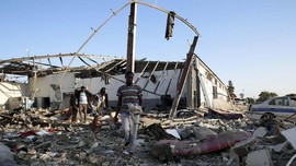 FOTO: Tumpah Darah Imigran Jadi Korban Serangan di Libya