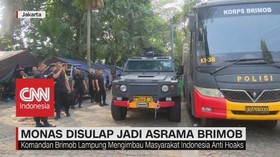 VIDEO: Monas Disulap Jadi Asrama Brimob