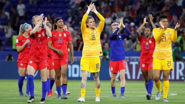 FOTO: Amerika Serikat Bungkam Inggris di Piala Dunia Wanita