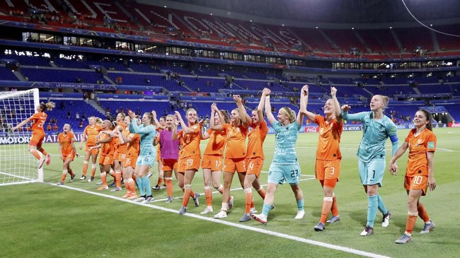 FOTO: Belanda Lolos ke Final Piala Dunia Wanita 2019