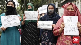 Imigran di Medan Demo UNHCR Desak Dikirim ke Negara Tujuan