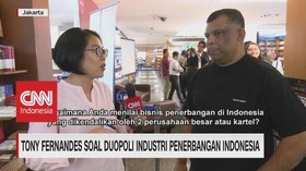 VIDEO: Tony Soal Duopoli Industri Penerbangan Indonesia