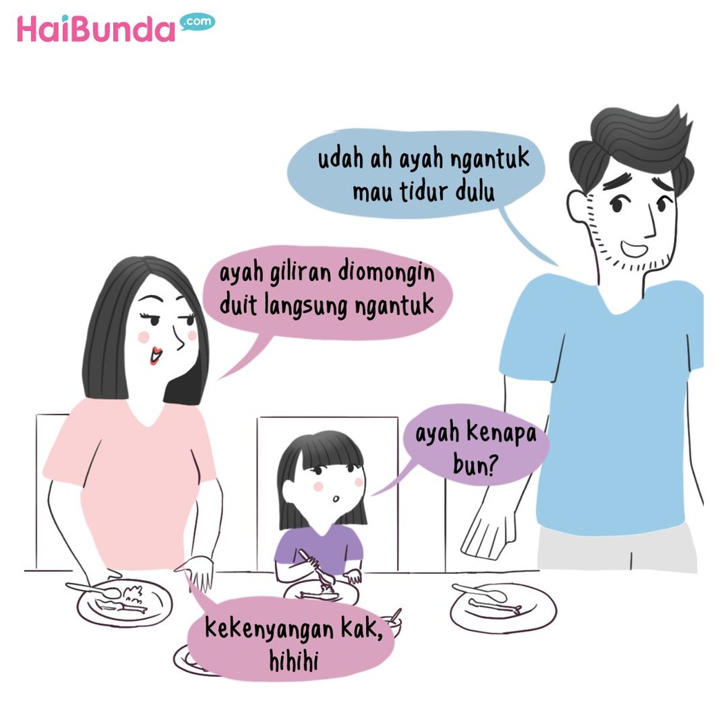 Ucapan manis apa dari Ayah yang bikin Bunda melting? Samakah dengan Bunda di komik ini?