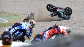 Bikin Dovi Jatuh di MotoGP Inggris, Quartararo Salahkan Rins