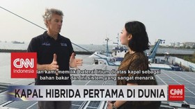 VIDEO: Kapal Hibrida Pertama di Dunia Singgah di Jakarta