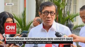 VIDEO: Menkumham Pertimbangkan Beri Amnesti untuk Baiq Nuril