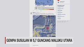 VIDEO: Gempa Susulan M 5,7 Guncang Maluku Utara