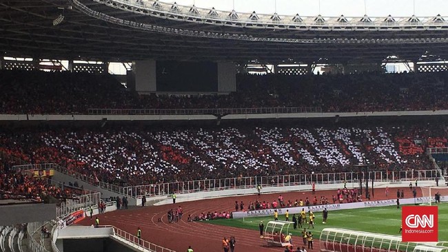 Persija Jakarta vs Persib Bandung di Liga 1 2019, Stadion Geloraa Bung Karno, Jakarta, 10 Juli 2019.
