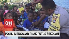 VIDEO: Inspiratif! Polisi Mengajar Anak Putus Sekolah