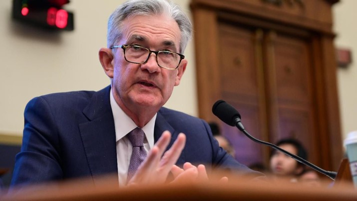 Federal Reserve Chairman Jerome Powell testifies during a House Financial Services Committee hearing on 