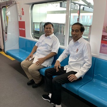 Reaksi Gembira Dua Artis soal Pertemuan Jokowi-Prabowo di MRT