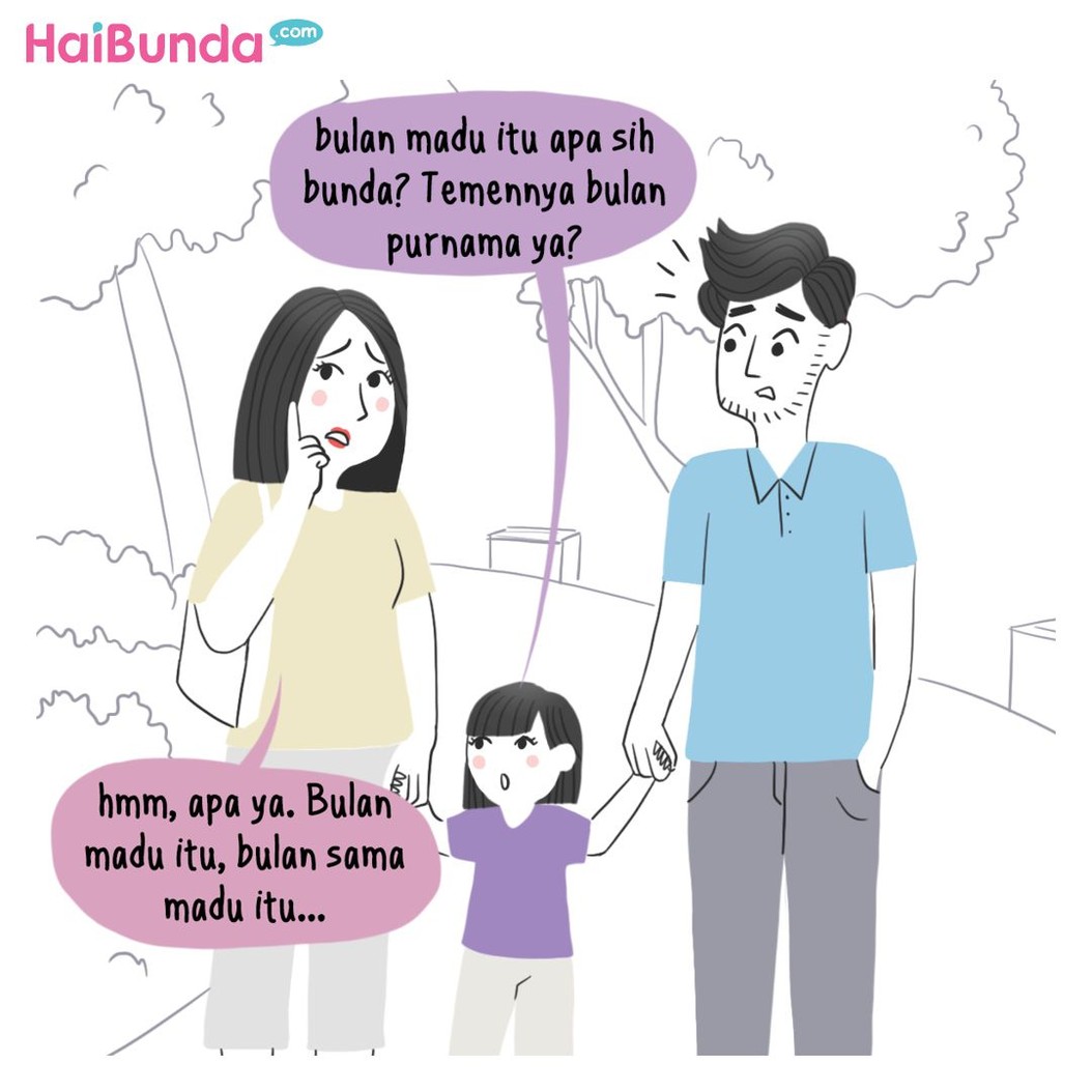 Beginilah cerita bulan madu Bunda dan Ayah di komik ini. Kalau cerita bulan madu Bunda gimana? Apa sih yang paling mengesankan? Share di kolom komentar ya.