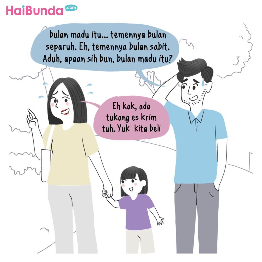 Beginilah cerita bulan madu Bunda dan Ayah di komik ini. Kalau cerita bulan madu Bunda gimana? Apa sih yang paling mengesankan? Share di kolom komentar ya.