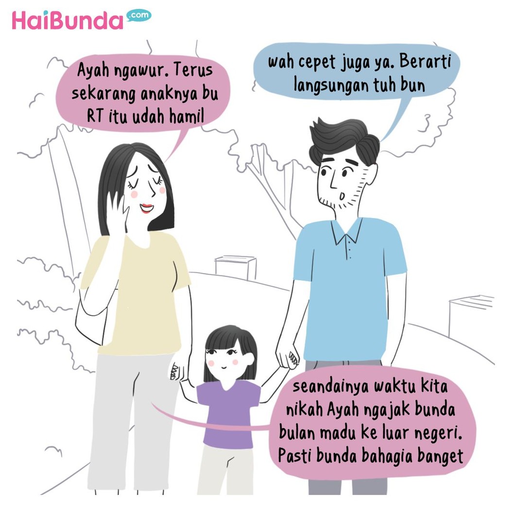 Beginilah cerita bulan madu Bunda dan Ayah di komik ini. Kalau cerita bulan madu Bunda gimana? Apa sih yang paling mengesankan? Share di kolom komentar ya.