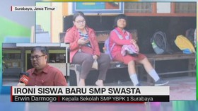 VIDEO: Ironis Siswa Baru SMP Swasta, Sepi Peminat