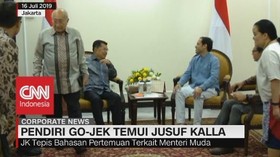 VIDEO: Pendiri Gojek Nadiem Makarim Temui Jusuf Kalla
