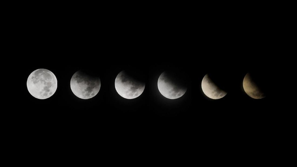 FOTO: Terang Gerhana Bulan Sebagian di Belahan Dunia
