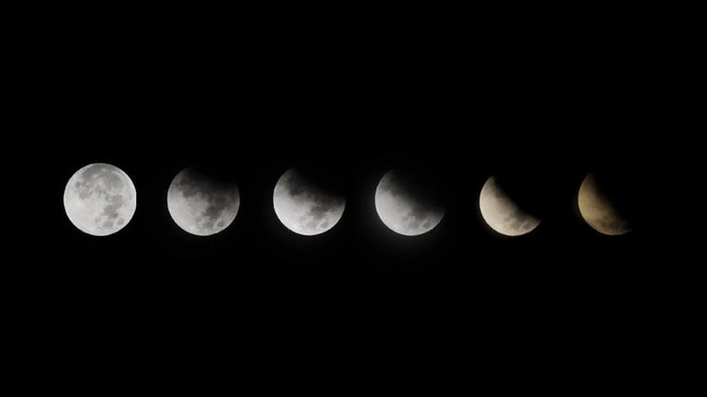 Berikut waktu puncak terjadinya gerhana bulan sebagian yang terjadi Sabtu (11/1) dini hari.