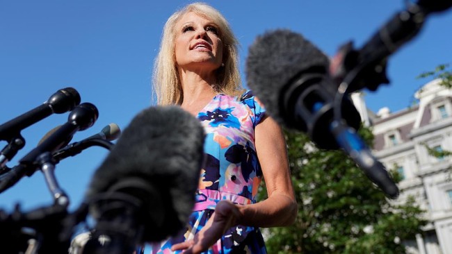 Jurnalis Andrew Feinberg menyatakan pertanyaan Penasihat Gedung Putih, Kellyanne Conway, yang mempermasalahkan etnisnya tidak relevan.