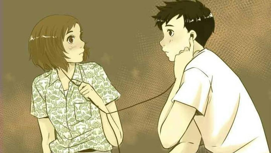 1. Matahari 1/2 Lingkar Ketiga Webtoon ini bercerita tentang kesedihan di akhir ceritanya.