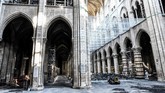 FOTO: Restorasi Katedral Notre Dame Pemerintah Prancis sedang melakukan restorasi terhadap bangunan utama Notre Dame, diperkirakan rampung saat musim gugur.