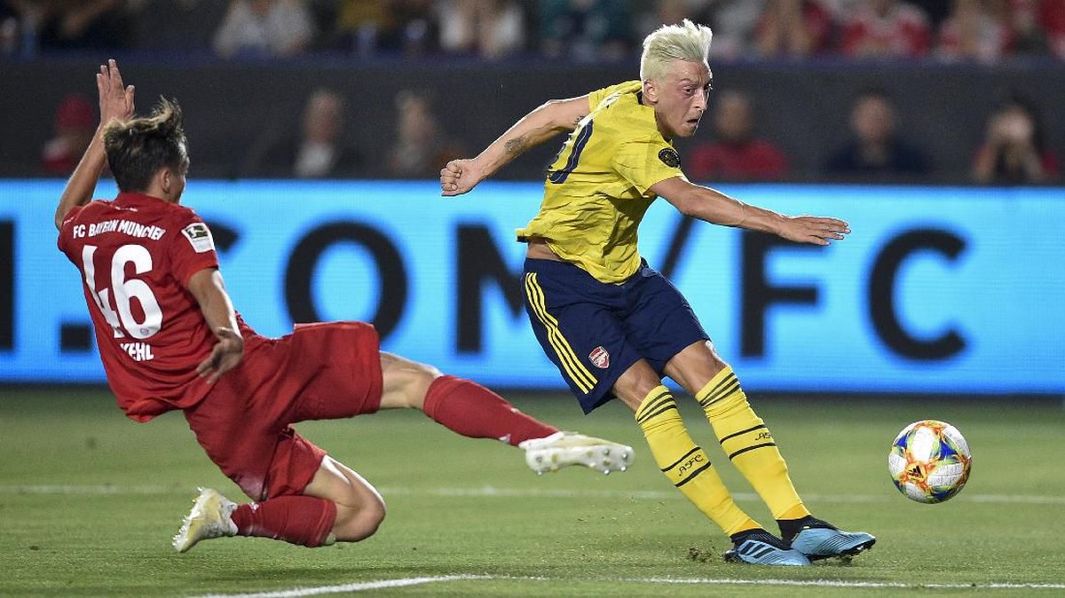 FOTO: Arsenal Kalahkan Munchen Lewat Gol Telat