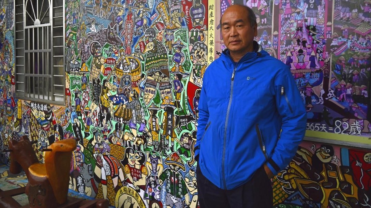 FOTO: Graffiti Peneman Desa Lansia di Taiwan