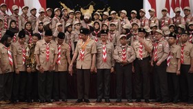 Jokowi Lantik Kembali Budi Waseso Jadi Ketua Kwarnas Pramuka