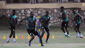 FOTO: Jaga Semangat Sebelum Final Senegal vs Aljazair