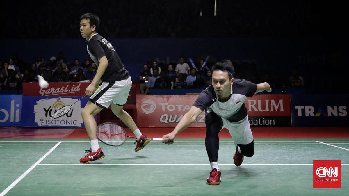 FOTO: Ahsan/Hendra dan Kevin/Marcus ke Final Indonesia Open