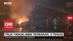 VIDEO: Truk Tangki BBM Terbakar, 3 Tewas