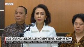 VIDEO: 104 Orang Lolos Uji Kompetensi Capim KPK