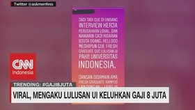 VIDEO: Viral, Mengaku Lulusan UI Keluhkan Gaji Rp.8 Juta