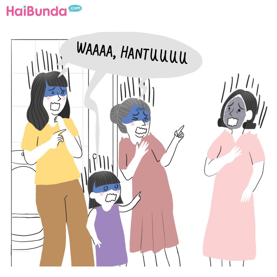 Gara-gara takut hantu, kehebohan terjadi di rumah Bunda di komik ini. Keluarga Bunda juga begitu? Pernah heboh karena takut hantu? Sharing ceritanya yuk.