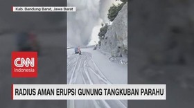 VIDEO: Radius Aman Erupsi Gunung Tangkuban Parahu