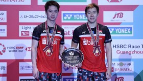 FOTO: Podium Wakil Indonesia di Final Japan Open 2019