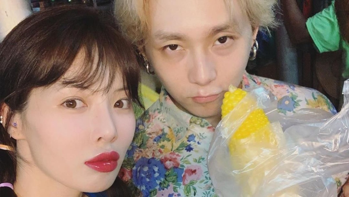 Pasanan HyunA dan Hyojong&comma; atau lebih dikenal dengan E'dawn&comma; sedang berlibur di Bangkok&comma; Thailand&period; Berikut potret kemesraan mereka&period;