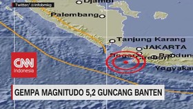 VIDEO: Gempa Magnitudo 5,2 Guncang Banten
