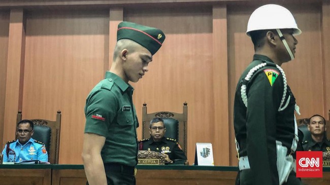 Prada TNI DP didakwa pasal berlapis karena dinilai Oditur Pengadilan Militer, Mayor D Butar Butar merencakan pembunuhan sejak saat masih mengikuti pendidikan.