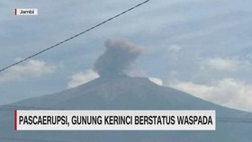 VIDEO: Pascaerupsi, Gunung Kerinci Berstatus Waspada