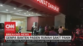 VIDEO: Gempa Banten, Pasien Rumah Sakit Panik Keluar Gedung