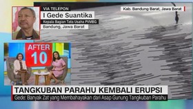 VIDEO: Gunung Tangkuban Parahu Kembali Erupsi